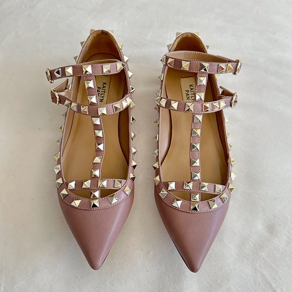 Kaitlyn Pan Studded T-Strap Flats - Picture 6 of 14